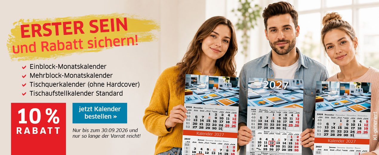 Bestellen Sie Ihre Kalender früh & sparen Sie