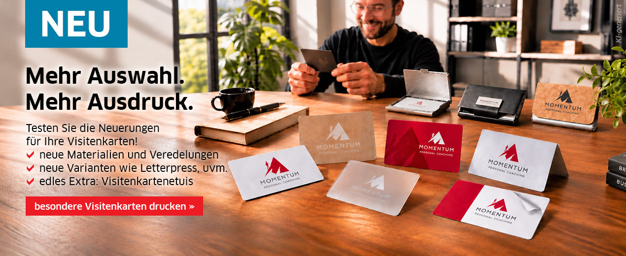 [NEU] Ihre Visitenkarte hat ein Upgrade verdient. Probieren Sie es aus!